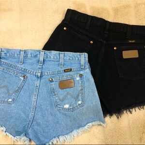 Two Pair Wrangler Jean Shorts Size 27